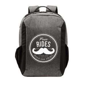 Free Mustache Rides Crude Vector Backpack