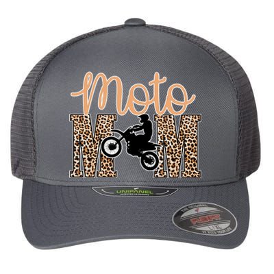 Funny Motocross Rracing Dirt Bike Mom Gift Flexfit Unipanel Trucker Cap