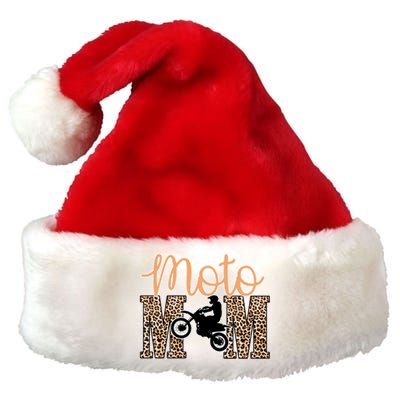 Funny Motocross Rracing Dirt Bike Mom Gift Premium Christmas Santa Hat