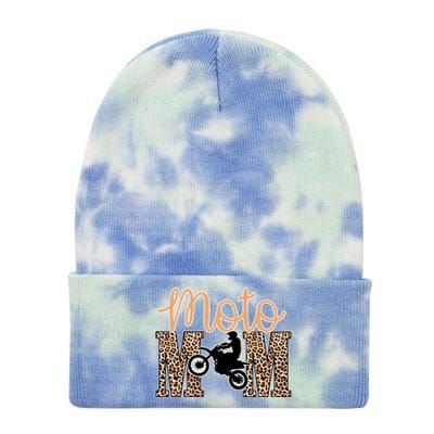 Funny Motocross Rracing Dirt Bike Mom Gift Tie Dye 12in Knit Beanie