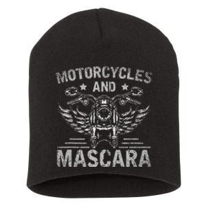 Funny Motorcycle Riding Women Mascara Biker Short Acrylic Beanie