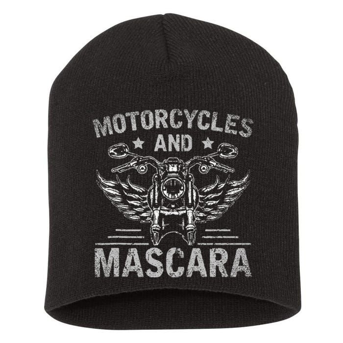 Funny Motorcycle Riding Women Mascara Biker Short Acrylic Beanie