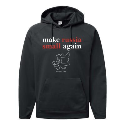 Funny Make Russia Small Again Performance Fleece Hoodie