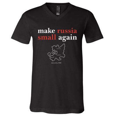 Funny Make Russia Small Again V-Neck T-Shirt