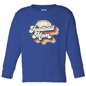 Football Mom Retro American Football Mothers Day Mom Mama Gift Toddler Long Sleeve Shirt