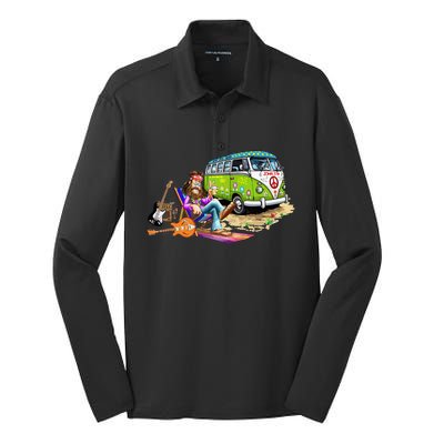 Fun Musician Rock Singer Silk Touch Performance Long Sleeve Polo