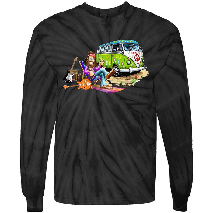 Fun Musician Rock Singer Tie-Dye Long Sleeve Shirt