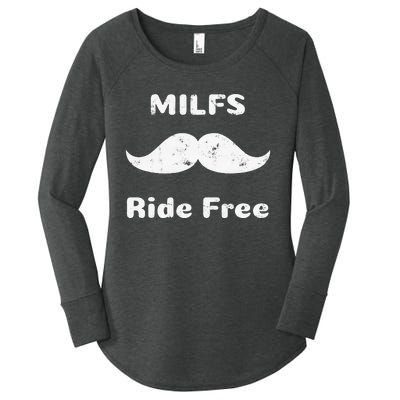 Free Mustache Rides MILFS Ride Free Women's Perfect Tri Tunic Long Sleeve Shirt