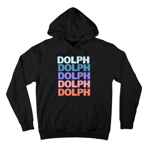 Funny Modern Repeated Text Design Dolph Hoodie