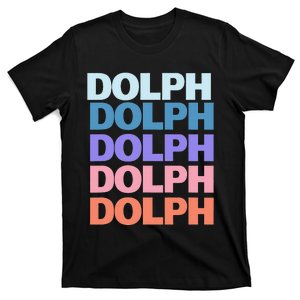 Funny Modern Repeated Text Design Dolph T-Shirt