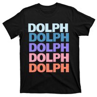 Funny Modern Repeated Text Design Dolph T-Shirt