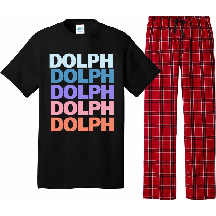 Funny Modern Repeated Text Design Dolph Pajama Set