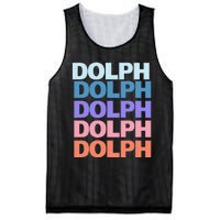 Funny Modern Repeated Text Design Dolph Mesh Reversible Basketball Jersey Tank