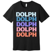 Funny Modern Repeated Text Design Dolph Premium T-Shirt