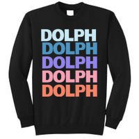 Funny Modern Repeated Text Design Dolph Tall Sweatshirt