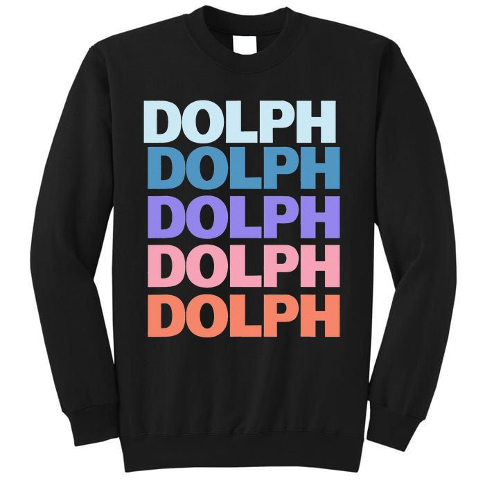 Funny Modern Repeated Text Design Dolph Tall Sweatshirt