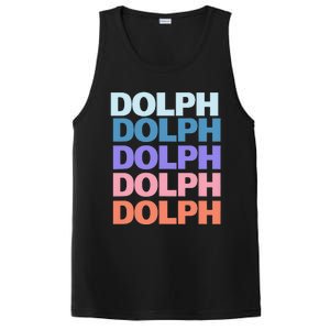 Funny Modern Repeated Text Design Dolph PosiCharge Competitor Tank