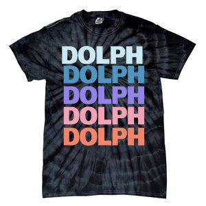 Funny Modern Repeated Text Design Dolph Tie-Dye T-Shirt