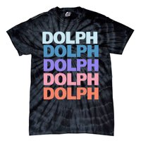 Funny Modern Repeated Text Design Dolph Tie-Dye T-Shirt