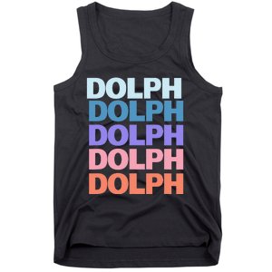 Funny Modern Repeated Text Design Dolph Tank Top