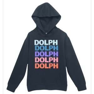 Funny Modern Repeated Text Design Dolph Urban Pullover Hoodie