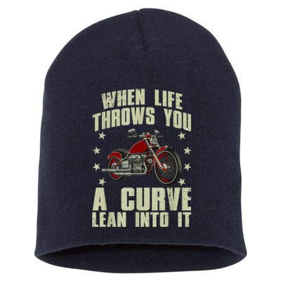 Funny Motorcycle Racer Design For Motorcycle Lover Short Acrylic Beanie