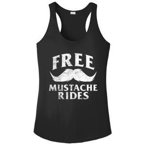 Free Mustache Rides Funny Ladies PosiCharge Competitor Racerback Tank