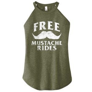 Free Mustache Rides Funny Women's Perfect Tri Rocker Tank