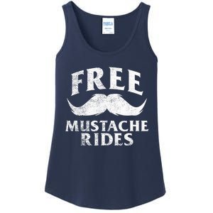 Free Mustache Rides Funny Ladies Essential Tank