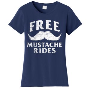 Free Mustache Rides Funny Women's T-Shirt