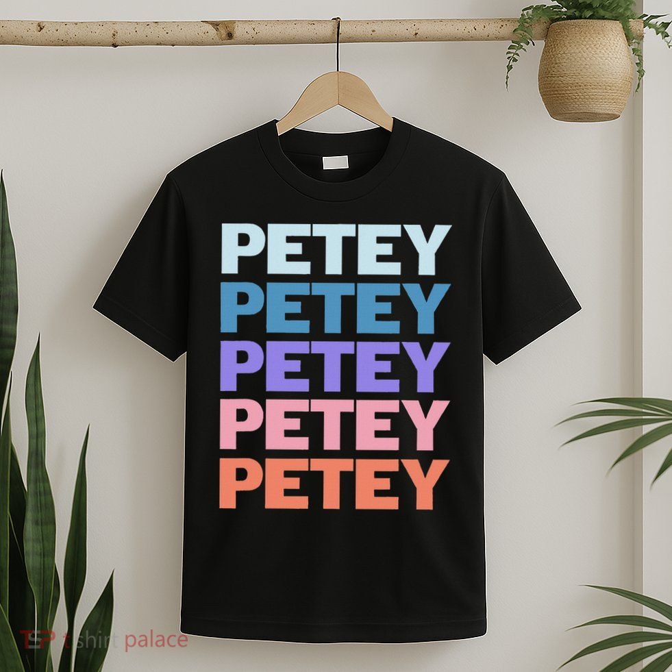 Funny Modern Repeated Text Design Petey T-Shirt