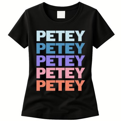 Funny Modern Repeated Text Design Petey Women's T-Shirt