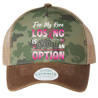 For My Rere Losing Is Not An Option Fighting Breast Cancer Legacy Tie Dye Trucker Hat