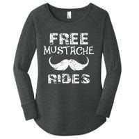 Free Mustache Rides Funny Hipster Mustache Mustache Lovers Women's Perfect Tri Tunic Long Sleeve Shirt