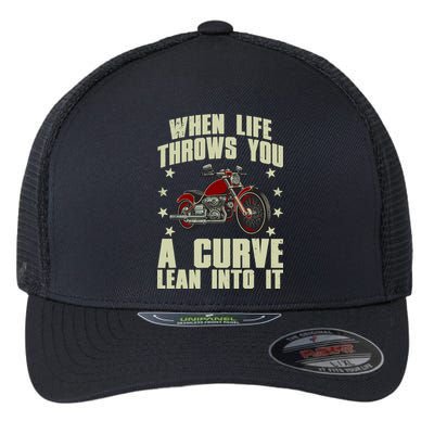 Funny Motorcycle Racer Design For Motorcycle Lover Flexfit Unipanel Trucker Cap