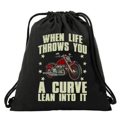 Funny Motorcycle Racer Design For Motorcycle Lover Drawstring Bag