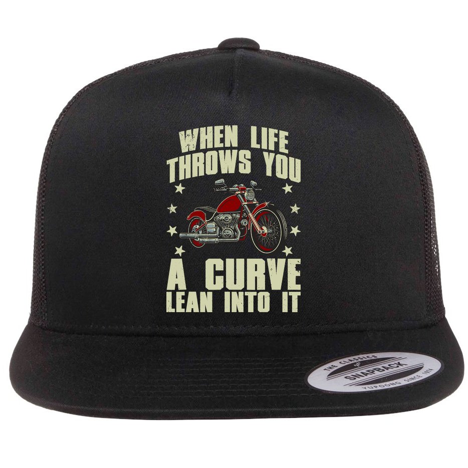 Funny Motorcycle Racer Design For Motorcycle Lover Flat Bill Trucker Hat