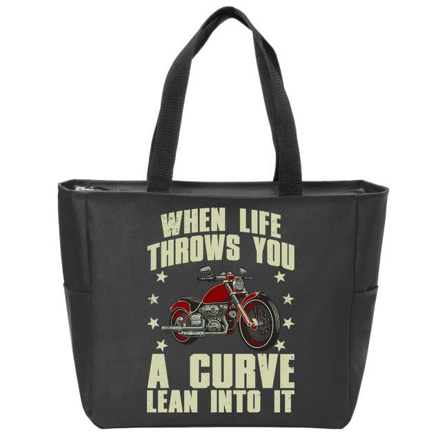 Funny Motorcycle Racer Design For Motorcycle Lover Zip Tote Bag
