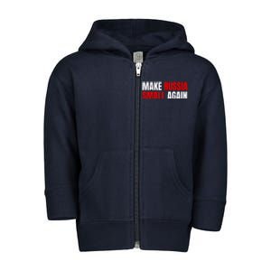 Funny Make Russia Small Again Toddler Zip Fleece Hoodie