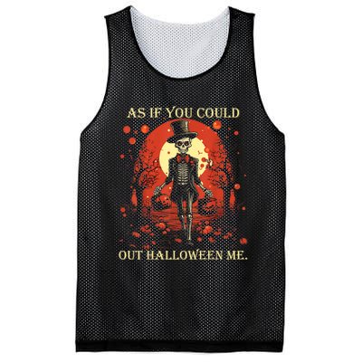 Funny Meme Retro As If You Could Out Halloween Me Vintage Mesh Reversible Basketball Jersey Tank