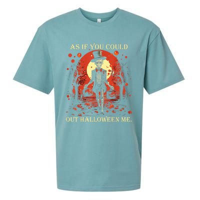 Funny Meme Retro As If You Could Out Halloween Me Vintage Sueded Cloud Jersey T-Shirt