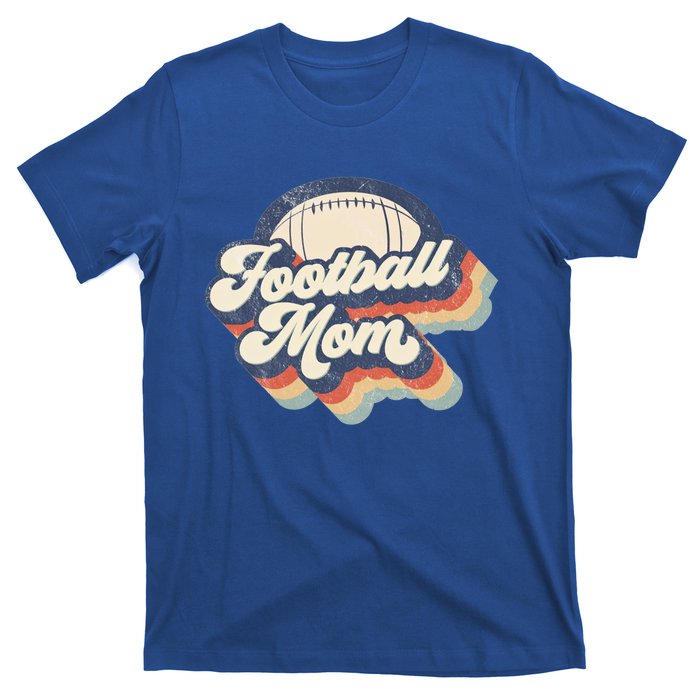 Football Mom Retro American Football Mothers Day Mom Mama Funny Gift T-Shirt