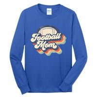 Football Mom Retro American Football Mothers Day Mom Mama Funny Gift Tall Long Sleeve T-Shirt