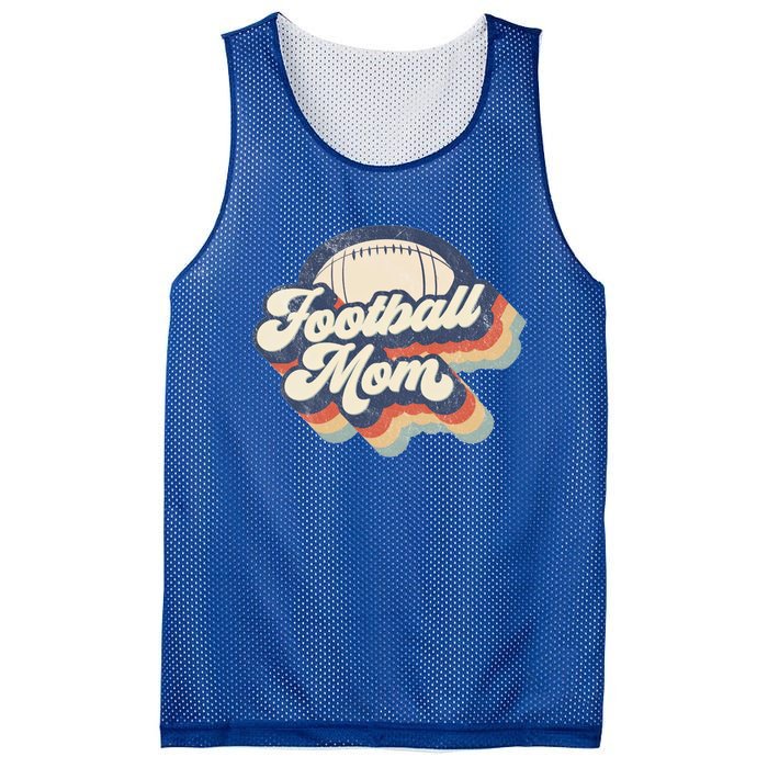 Football Mom Retro American Football Mothers Day Mom Mama Funny Gift Mesh Reversible Basketball Jersey Tank