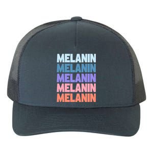 Funny Modern Repeated Text Design Melanin Black History Gift Yupoong Adult 5-Panel Trucker Hat