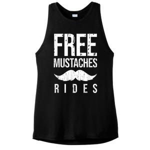 Free Mustache Rides Funny Ladies PosiCharge Tri-Blend Wicking Tank