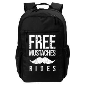 Free Mustache Rides Funny Daily Commute Backpack