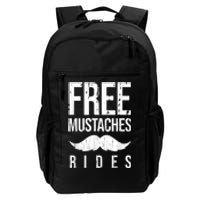 Free Mustache Rides Funny Daily Commute Backpack