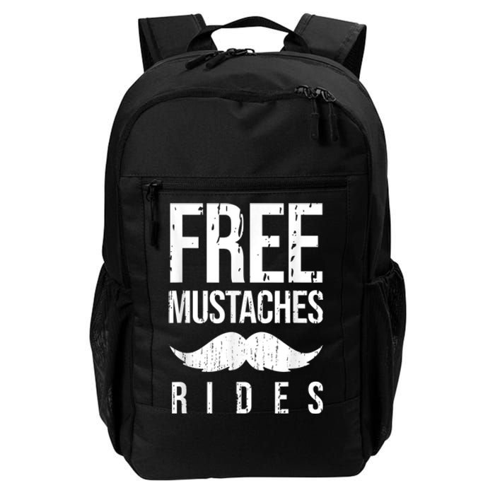 Free Mustache Rides Funny Daily Commute Backpack