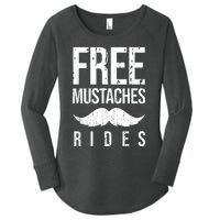 Free Mustache Rides Funny Women's Perfect Tri Tunic Long Sleeve Shirt